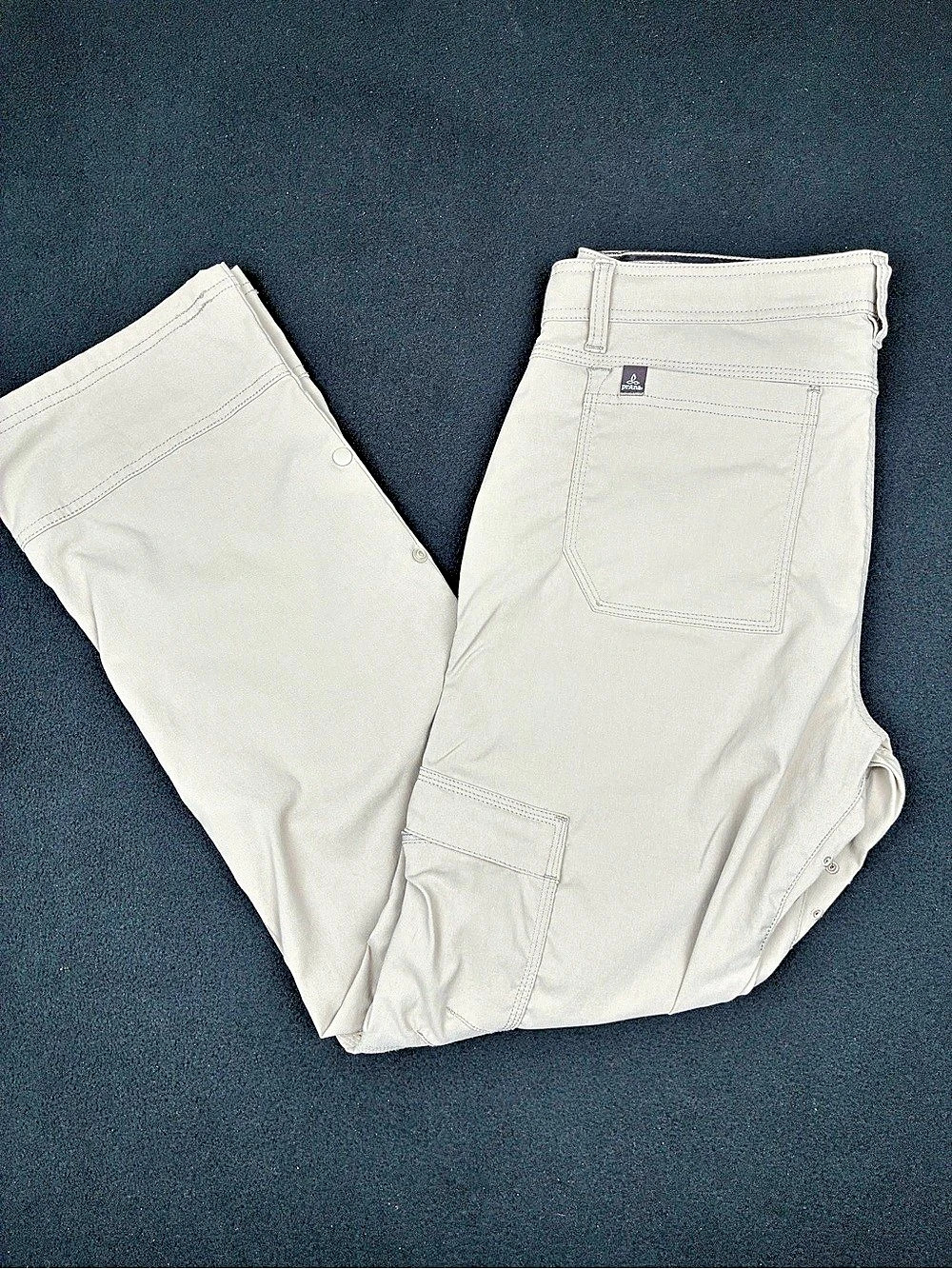 prAna Stretch Zion Pants Khaki Tan Mens 34x32 Hiking Pant